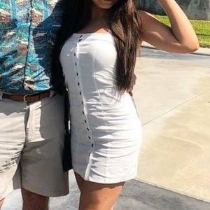 Cute White Button Front Sundress